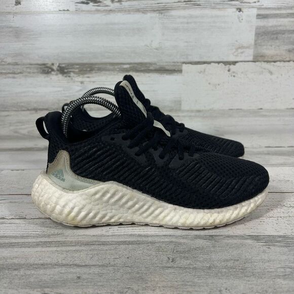 Adidas Womens Alphaboost Parley Running Athletic Shoes Black‎ Size 6.5 US - Picture 1 of 8